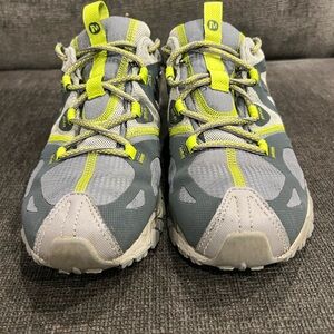 Merrell for women Gray and Neon Yellow Active Sneakers - Lightweight Comfort